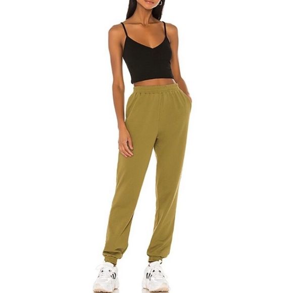 Revolve Superdown Olive Sweatpants NWOT - Picture 1 of 9